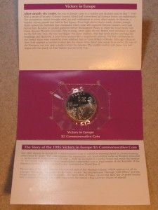 1995 $5 MARSHALL ISLANDS VICTORY IN EUROPE COMMEMORATIVE COIN