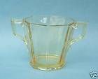antique depression HEISEY ELEGANT YELLOW GLASS DISHES
