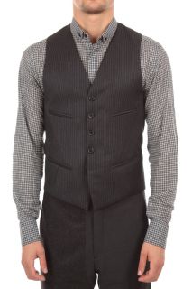 Neil Barrett New Man Vest Waistcoat SZ48 BGL63 Charcoal Gray 100 Wo 