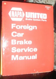   Foreign Car Brake Service Manual UNT Ited Brake System Parts