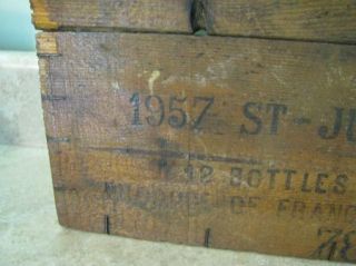 Austin Nichols Co Brooklyn Antique Wooden Crate Box Liquor Case France 