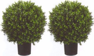 Artificial 24 Indoor Outdoor Boxwood Topiary Tree Plant Bush Ball 