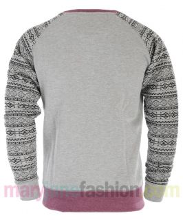 New Mens Rock Revival Aztec Fairisle Pocket Sleeve Sweatshirt Jumper s 