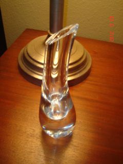   Baccarat Glass Flower Vase Vintage France Art Fluted Crystal