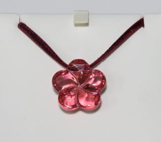 New Baccarat Glamorous Flower Tourmaline Crystal Pendant Necklace 