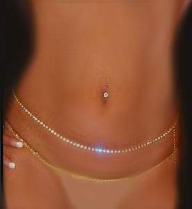MS Special Gold GEP Austrian Rhinestones Belly Chain