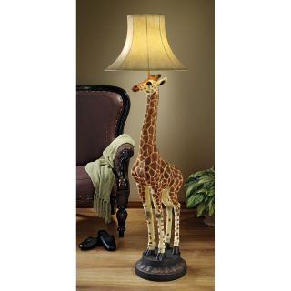 hand painted giraffe floor lamp statue over 5 feet tall