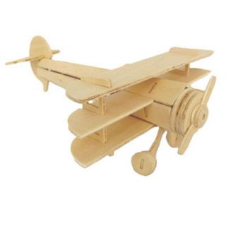 Kids Wooden Assemble 3D Sopwith Triplane Model Construction Kit Puzzle 