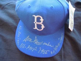 Don Newcombe Brooklyn Dodgers Signed Hat Comes with COA