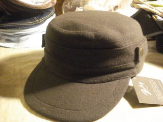 Bailey Signature Military Cap Loden Green Italy Cashmere Wool Blend 