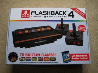 Atari Flashback 4 Class Game Console w/ 2x Wireless Controllers 75 