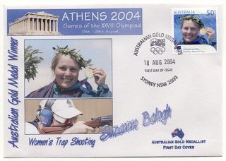 Athens 2004 Womens Trap Gold Medal FDC Australia Shooting Guns