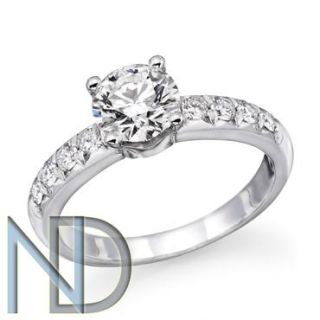 CTW Round Diamond Solitaire Engagement Ring 14k Gold