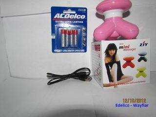   Electric Massager Portable Vibrator With USB Cable & 3x AAA Battery