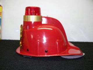 Vintage Radio Shack Battery Operated Fireman Helmet Working Siren 
