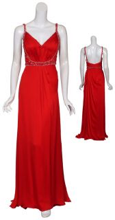 Radiant Red Badgley Mischka Couture Gown Dress 6 New