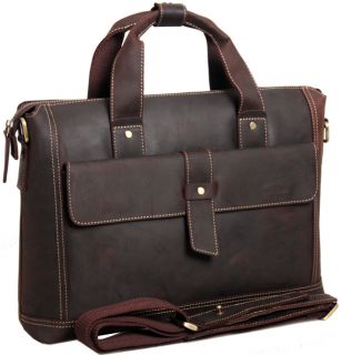   Genuine Leather Briefcases Laptop Bags Business Cases Messenger TIDING