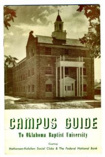 oklahoma baptist univ campus guide 1951 homecoming