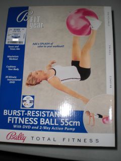   Total Fitness Exercise Yoga Burst Resistant Fitness Ball   DVD & Pump
