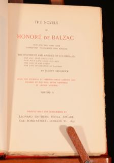 1897 99 22VOL Novels of Honore de Balzac La Comedie Humane