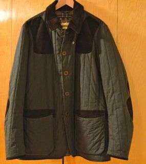 Barbour X Tokito TO KI TO Waxed Cotton Olive Quilted Sporting Jacket 