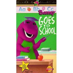 Barney Barney Goes to School VHS Tape