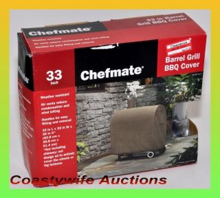 NEW in Box Chefmate 33 Inch Barrel BBQ Grill Cover Bar B Q Target
