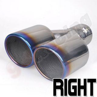 Right Titanium Auto Exhaust Tips Extension Tail Stainless Steel