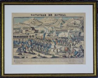 Bataille de Rivoli Napoleon Beautiful 19th Century French Print Nice 
