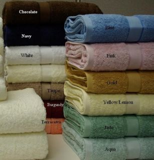 100 Egyptian Cotton 6 Piece Towel Set 13 Colors Soft Durable Absorbent 