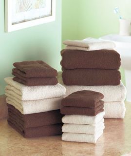 16 Pc. Bath Towel Sets Chocolate Bath Sheets Hand Towels and 