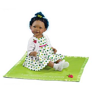 Musical African American Baby Doll Jada and Blanket