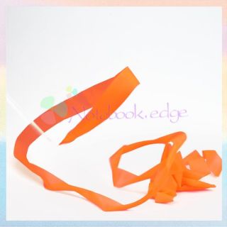   Ballet Dance Ribbon Streamer Rod Baton Twirling Orange