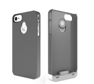   Hybrid Battery Case for iPhone 4 4S White/Grey   boost battery life