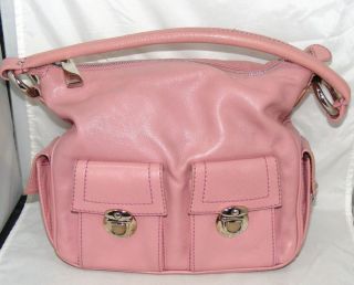 Authentic Marc Jacobs Pink Satchel Bag Multi Pocket Purse Very Cute 