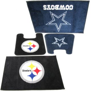 NFL Two Piece Bath Mat Set Steelers and Cowboys
