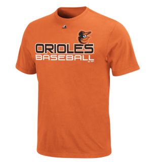 Baltimore Orioles Orange Black Majestic Control Pitcher Hoodie T Shirt 