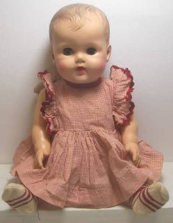 1954 Sun Rubber Baby Constance Bannister doll, 18 tall, Drinks, Wets 