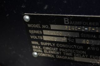 baum ultrafold 714 xe tabletop friction paper folder manufacturer baum 