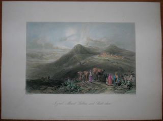 1847 Bartlett Print Jezreel Mount Gilboa and Beit SheAn Palestine 14 