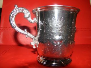Solid Silver Christening mug 1851 Edward John William Barnard