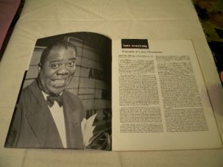 Louis Armstrong Tyree Glenn Billy Kyle Jewel Brown Signed Program 1965 