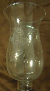 Clear Cut Flower Glass Hurricane Lamp Shade Candle Chandelier Light, 5 