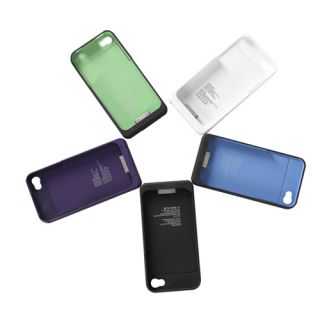 1900mAh External Backup Battery Charger Case Cover Guard for iPhone 4S 