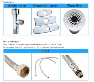   Single Handle Brass Waterfall Bathroom Basin Faucets Mixer Taps