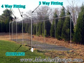 Baseball Softball Batting Cage 60 ft Frame Kit 1 5 8 In