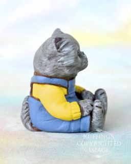 Baxter, Original One of a kind Dollhouse sized Blue Persian Cat by Max 