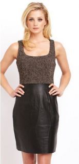 BB Dakota Serena Tweed & Leather Twofer Dress   NWT   Size 6