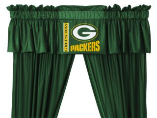 Green Bay Packers Valance 63 or 84 Curtain Set