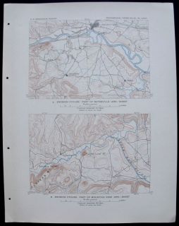 1908 BATESVILLE & SUGAR LOAF MOUNTAIN ARKANSAS, AR. ANTIQUE MAP
